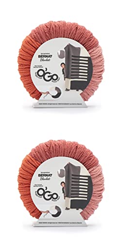 Bernat Blanket O'Go Fired Clay Garn – 2 Packungen mit 300 g – Polyester – 6 Super Bulky – 220 Meter – Stricken/Häkeln von Bernat