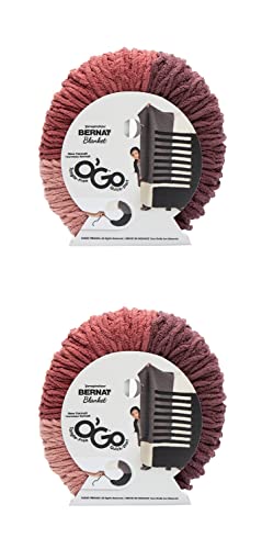 Bernat Blanket O'Go Shiraz Garn, 2 Packungen mit 300 g, Polyester, 6 super sperrig, 220 Yards – Stricken/Häkeln von Bernat
