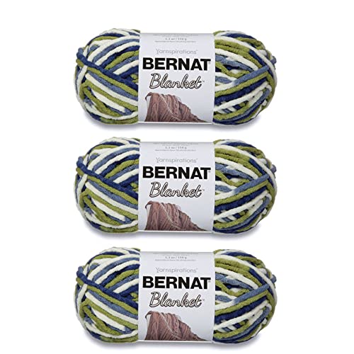Bernat Blanket Taupe Garn, 3er-Pack à 150 g, Polyester, 6 Super Chunky, 90 m, Stricken/Häkeln, Ozeanische Küste von Bernat