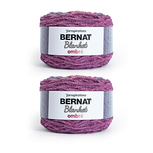 Bernat Blanket Ombre Dusty Rose Ombre Garn – 2 Packungen mit 300 g – Polyester – 6 Super Bulky – 220 Meter – Stricken/Häkeln Bernat Blanket Ombre Dusty Rose Ombre Garn – 2 Packungen mit 300 g – Polyester – 6 Super Bulky – 220 Meter – Stricken/Häkeln von Bernat