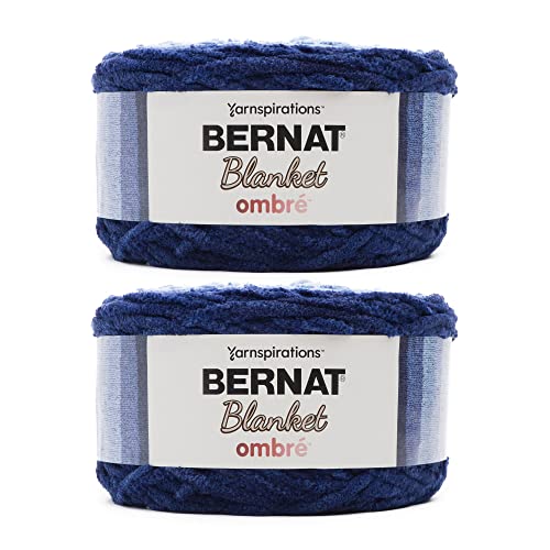 Bernat Blanket Ombre Navy Ombre Garn – 2 Stück 300 g – Polyester – 6 Super Bulky – 220 Yards – Stricken, Häkeln und Basteln, grobes Chenille-Garn Bernat Blanket Ombre Navy Ombre Garn – 2 Stück 300 g – Polyester – 6 Super Bulky – 220 Yards – Stricken, Häkeln und Basteln, grobes Chenille-Garn von Bernat