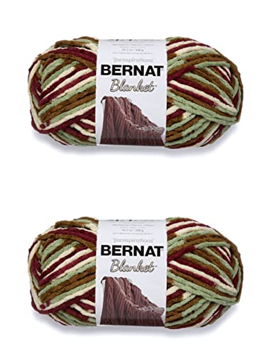 Bernat Blanket Plum Fields Garn – 2 Packungen mit 300 g – Polyester – 6 Super Bulky – 220 Meter – Stricken/Häkeln von Bernat