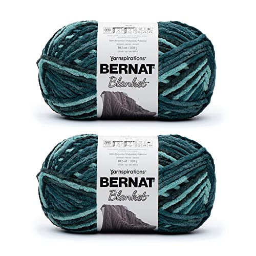 Bernat Blanket Teal Dreams Garn – 2 Packungen mit 300 g – Polyester – 6 Super Bulky – 220 Meter – Stricken/Häkeln von Bernat