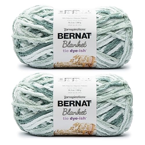 Bernat Blanket Tie Dye-Ish Mossy Hills Garn, 2 Stück, 300 g, Polyester, 6 Super Bulky, 220 Meter – Stricken und Häkeln von Bernat