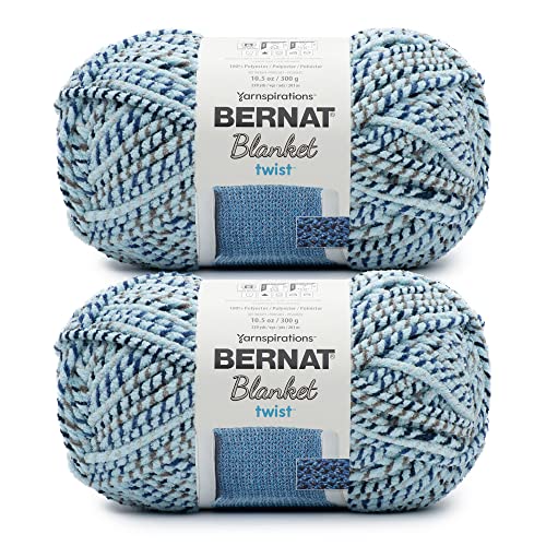 Bernat Blanket Twist Sea Stars Garn – 2 Packungen mit 300 g – Polyester – 6 super sperrig – 220 Meter – Stricken/Häkeln Bernat Blanket Twist Sea Stars Garn – 2 Packungen mit 300 g – Polyester – 6 super sperrig – 220 Meter – Stricken/Häkeln von Bernat