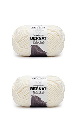 Bernat Blanket Vintage White Garn – 2 Pack von 300 g – Polyester – 6 Super Bulky – 220 Meter – Stricken/Häkeln von Bernat