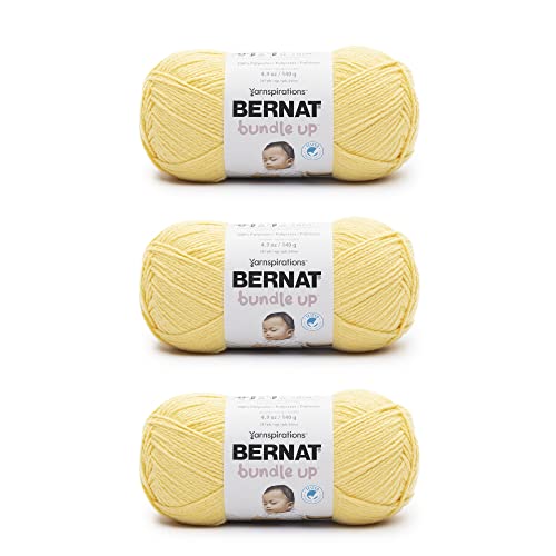 Bernat Bundle Up Entchen-Garn – 3er-Pack, 141 g, Polyester, mittel (#4 Worsted), 244 m, zum Stricken, Häkeln & Basteln von Bernat