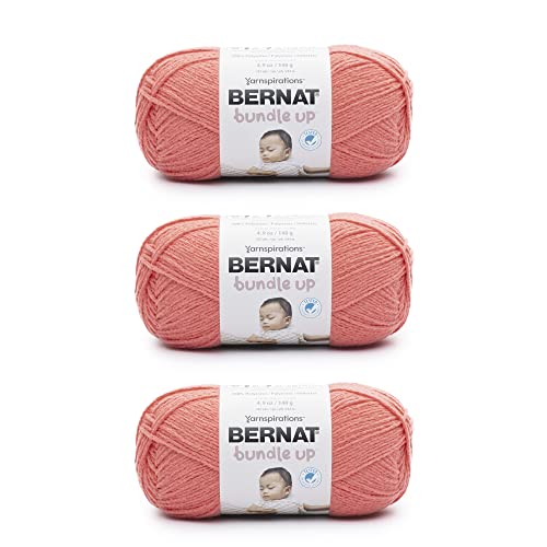 Bernat Bundle Up Red Wagon Garn – 3 Packungen mit 141 g – Polyester – 4 Medium (Kamm) – 267 Meter – Stricken/Häkeln von Bernat