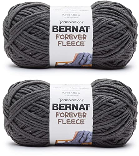 Bernat Forever Fleece Coal Garn – 2 Packungen mit 280 g – Polyester – 6 super sperrig – 190 Meter – Stricken, Häkeln und Basteln Bernat Forever Fleece Coal Garn – 2 Packungen mit 280 g – Polyester – 6 super sperrig – 190 Meter – Stricken, Häkeln und Basteln von Bernat
