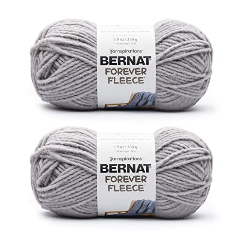Bernat Forever Fleece Winter Waves Garn – 2 Packungen mit 280 g – Polyester – 6 super sperrig – 190 Meter – Stricken, Häkeln und Basteln von Bernat
