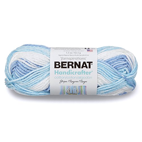 Bernat Handicrafter Baumwollstreifen Garn – (4) Medium Gauge 100% Baumwolle – 1,5 g – Tie Diebe – maschinenwaschbar und trocknergeeignet von Bernat
