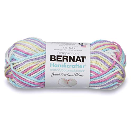 Bernat Handicrafter Cotton Scents Garn, 42,5 g, Gauge 4 Medium Worsted, Fleur de Lavane von Bernat