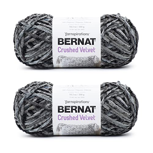 Bernat Knautschsamt Dunkelgraues Garn – 2 Packungen mit 300 g – Polyester – 5 sperrig – 300 Meter – Stricken/Häkeln Bernat Knautschsamt Dunkelgraues Garn – 2 Packungen mit 300 g – Polyester – 5 sperrig – 300 Meter – Stricken/Häkeln von Bernat