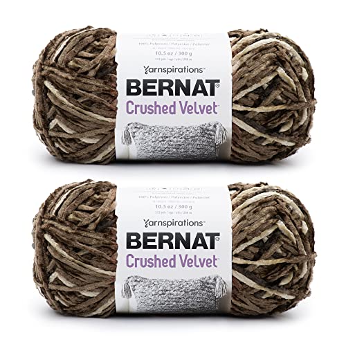 Bernat Knautschsamt Kaffee-Garn – 2 Packungen mit 300 g – Polyester – 5 sperrig – 300 Meter – Stricken/Häkeln Bernat Knautschsamt Kaffee-Garn – 2 Packungen mit 300 g – Polyester – 5 sperrig – 300 Meter – Stricken/Häkeln von Bernat