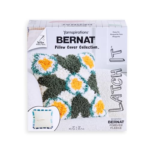 Bernat Latch It Kit - Fleece-Kissenbezug, Gänseblümchen Bernat Latch It Kit - Fleece-Kissenbezug, Gänseblümchen von Bernat