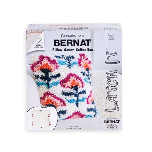 Bernat Latch It Kit - Fleece-Kissenbezug, blühend von Bernat