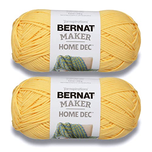 Bernat Maker-Garn, Home Dec Gold, 2 Stück, 250 g, Baumwolle, 5 Bulky, 290 m, zum Stricken, Häkeln, Basteln und Amigurumi von Bernat