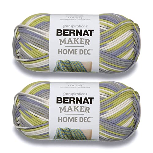 Bernat Maker Home Dec Lilac Fence Varg Garn – 2 Packungen mit 250 g – Baumwolle – 5 sperrig – 317 Meter – Stricken/Häkeln von Bernat