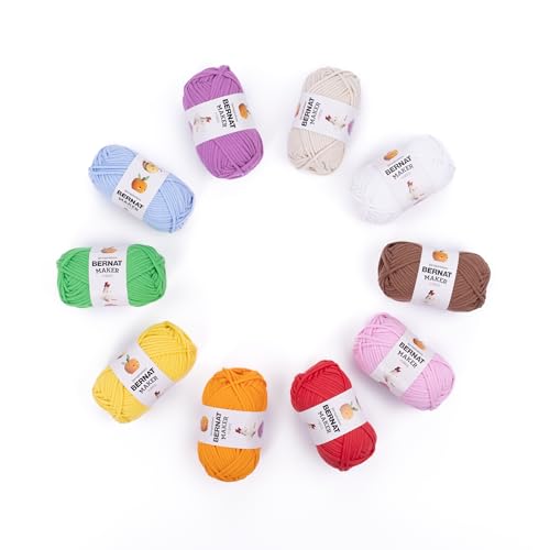 Bernat Maker Minis – 1 Packung mit 600 Yards/500 g Maker Minis 75% Baumwolle 25% Nylon Garn von Bernat