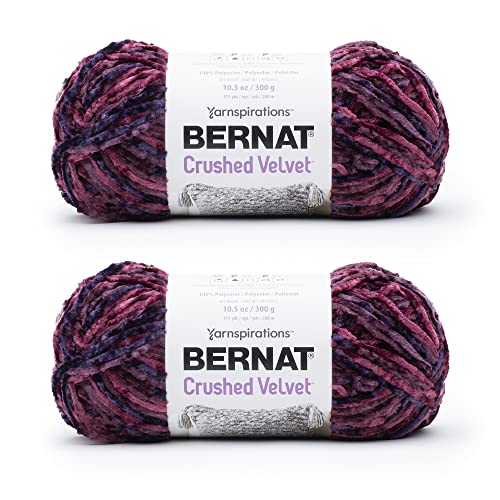 Bernat Pannesamt-Garn – 2 Packungen mit 300 g – Polyester – 5 sperrig – 300 m – Stricken/Häkeln von Bernat