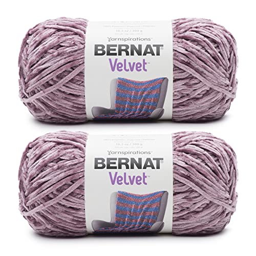 Bernat Velvet Shadow Purple Garn – 2 Packungen mit 300 g – Polyester – 5 sperrig – 315 Meter – Stricken/Häkeln von Bernat