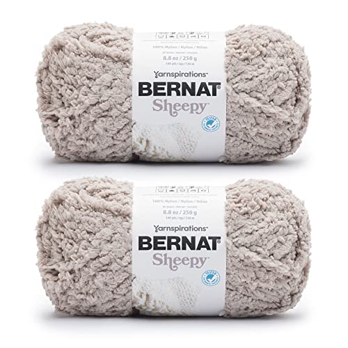 Bernat Sheepy Bunny Brown Garn – 2 Packungen mit 250 g – Nylon – 6 super sperrig – Stricken/Häkeln von Bernat