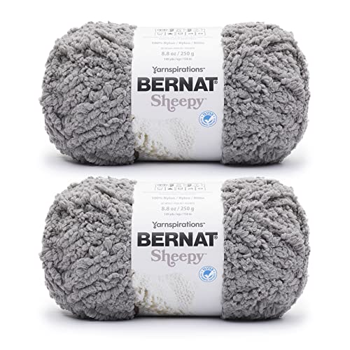 Bernat Sheepy Vapor Gray Garn – 2 Packungen mit 250 g – Nylon – 6 super sperrig – Stricken/Häkeln von Bernat