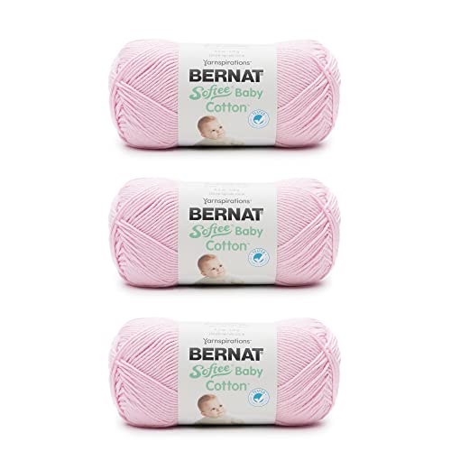 Bernat Softee Baby Baumwoll-Blütenblatt-Garn – 3 Packungen mit 120 g – Mischung – 3 DK (leicht) – 220 m – Stricken/Häkeln von Bernat