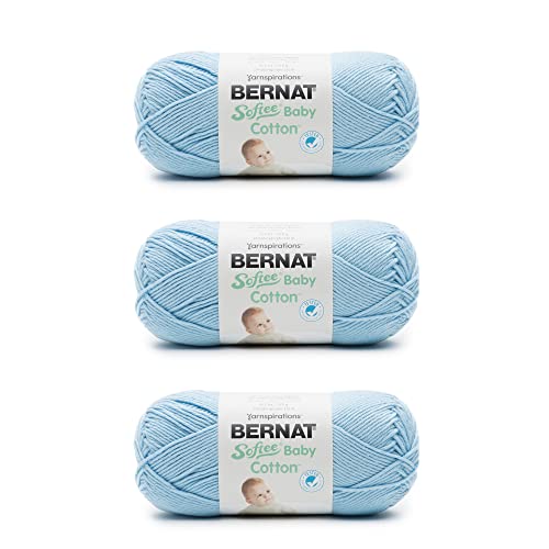 Bernat Softee Baby Baumwollgarn Dusk Sky – 3 Packungen mit 120 g – Mischung – 3 DK (leicht) – 220 m – Stricken/Häkeln von Bernat