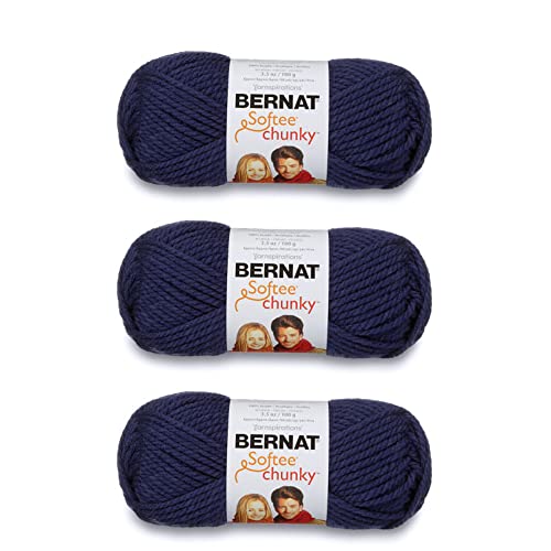 Bernat Softee Chunky Faded Denim-Garn, 3 Packungen mit 100 g, Acryl, 6 super sperrig, 108 m, Stricken/Häkeln Bernat Softee Chunky Faded Denim-Garn, 3 Packungen mit 100 g, Acryl, 6 super sperrig, 108 m, Stricken/Häkeln von Bernat