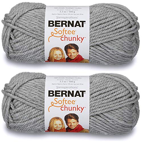 Softee Chunky Garn, Grau meliert von Bernat