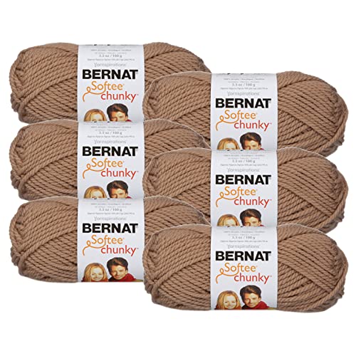 Bernat Softee Chunky Garn, weiches Taupe, Einzelknäuel, 2 Stück von Bernat