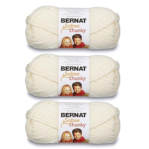 Bernat Softee Chunky Garn (3 Knäuel), natürlich, 3 Stück von Bernat