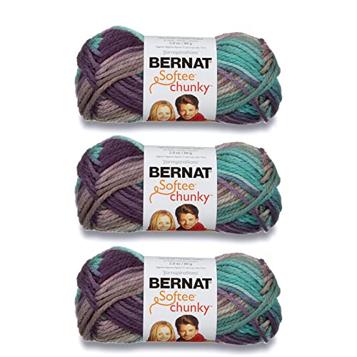 Bernat Softee Chunky Shadow Garn – 3 Packungen mit 80 g – Acryl – 6 super sperrig – 70 Meter – Stricken/Häkeln Bernat Softee Chunky Shadow Garn – 3 Packungen mit 80 g – Acryl – 6 super sperrig – 70 Meter – Stricken/Häkeln von Bernat