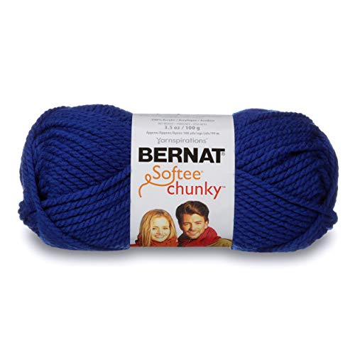 Bernat Softee Dickes Garnknäuel, 100°g, 3 Stück, königsblau, Einzelpackung von Bernat