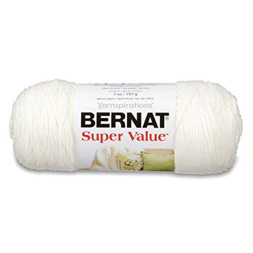 Bernat Spinrite Satin Solide Garn, acryl, Winter-Weiß, 3 Stück von Bernat