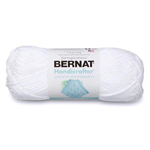 Bernat Handicrafter Cotton Yarn, Solid, 1.7 Ounce, White, Single Ball von Bernat