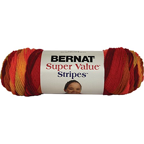 Bernat Super Value Garn – 4 Medium Kammstärke 100% Acryl – 142 g – Mehrfarbig – maschinenwaschbar und trocknergeeignet von Bernat