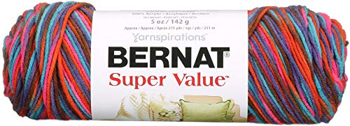 Bernat Super Value Ombre Garn, Acryl, Mehrfarbig, 25.12 x 10.46 x 10.46 cm von Bernat