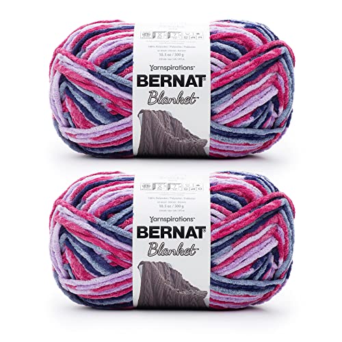 Bernat Decken-Turmalin-Garn – 2 Packungen mit 300 g – Polyester – 6 super sperrig – 220 Meter – Stricken/Häkeln von Bernat