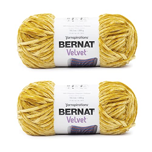 Bernat Velvet Golden Moss Garn – 2 Packungen mit 300 g – Polyester – 5 sperrig – 300 Meter – Stricken/Häkeln von Bernat