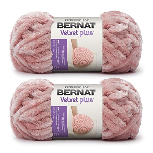 Bernat Velvet Plus Pink Dusk Garn – 2 Packungen mit 300 g – Polyester – 6 super sperrig – Stricken/Häkeln von Bernat