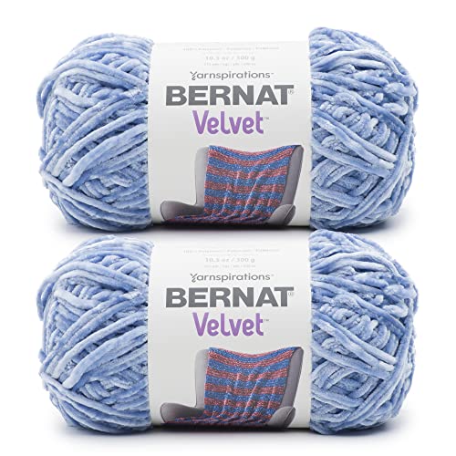 Bernat Velvet Smokey Blue Garn – 2 Packungen mit 300 g – Polyester – 5 sperrig – 300 Meter – Stricken/Häkeln von Bernat