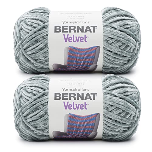 Bernat Velvet Smokey Green Garn – 2 Packungen mit 300 g – Polyester – 5 sperrig – 315 Meter – Stricken/Häkeln von Bernat