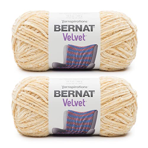 Bernat Velvet Soft Sunshine Garn – 2 Packungen mit 300 g – Polyester – 5 sperrig – 315 Meter – Stricken/Häkeln von Bernat