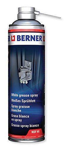 Berner Weißes Sprühfett 500 ml, NSF 213965 Schmieren von Armaturen, Gleitlagern, Gelenken, auch bei Wassereinfluss und hohen Belastungen von Berner