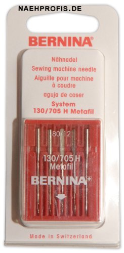 BERNINA Metafil-Nadel 80, Kugelspitze, 1 Stück, für Leder, Kunstleder, Vinyl, Nähmaschinen-Nadel BERNINA Metafil-Nadel 80, Kugelspitze, 1 Stück, für Leder, Kunstleder, Vinyl, Nähmaschinen-Nadel von Bernina