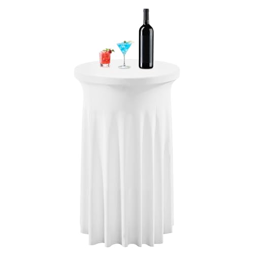 Berriphonia Cocktail TableLinens | Spandex Christmas Round Bar Tisch, Bankett, Campons Fitted Supplies Supplies Dekoration für Home Pub, Cocktail-Tischdecke, für Hochzeiten im Innenbereich von Berriphonia