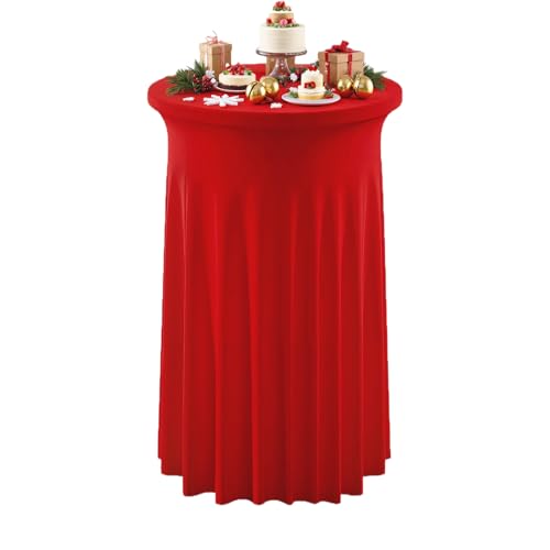 Berriphonia Cocktail-Tischdecke, runder Stangen-Tischrock aus Spandex, Weihnachten, Bankett-Tischdecken, Tischdecken, Tischdecken, Tischdecken, für Pubhochzeiten zu Hause von Berriphonia