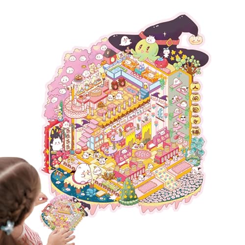 Berriphonia Haus-Szenenaufkleber, Miniatur-Haus-Szenenaufkleber, Miniatur-Bühnenhaus, niedlich, dreidimensionaler visueller Effekt, für Erwachsene, für Scrapbooking Berriphonia Haus-Szenenaufkleber, Miniatur-Haus-Szenenaufkleber, Miniatur-Bühnenhaus, niedlich, dreidimensionaler visueller Effekt, für Erwachsene, für Scrapbooking von Berriphonia